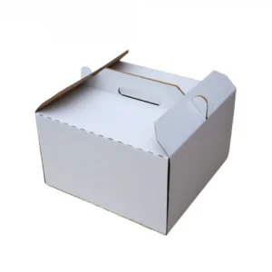 Tortadoboz füles fehér 33x33x18cm