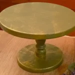 Tortatál arannyal antikolt zöld színű  25cm