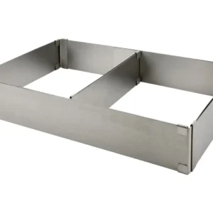 Cake-Masters Állítható  Rozsdamentes Acél sütőkeret elválasztóval  - 5cm magas