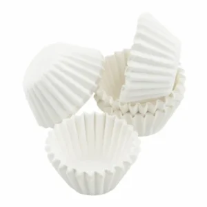 CM - 100 darabos muffin papír, bonbon papír – Fehér