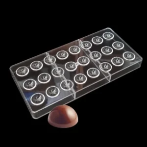 Polikarbonát bonbon forma – Mini Félgömb – 24 darabos