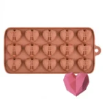 15 részes szilikon bonbon forma – Gyémánt szív