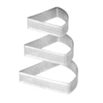 3 darabos fém desszertgyűrű, lyukacsos tarte gyűrű – Háromszög