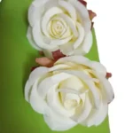 Cukorvirág -  Tépett szirmú rózsa - Fehér  7-8cm