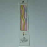 Csavart színes szálgyertya - 6db/doboz