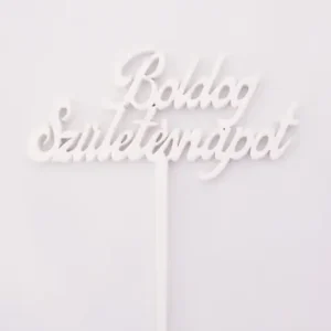 Díszítő beszúró  - Fehér fa Boldog Születésnapot