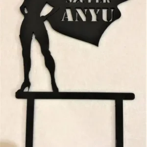 Díszítő beszúró - Fekete fa Szuper Anyu 13,5x21cm