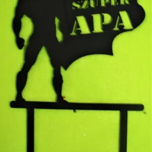 Díszítő beszúró - Fekete fa Szuper Apa 14x21cm