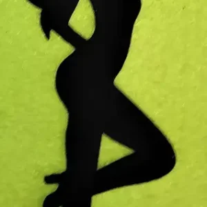 Díszítő beszúró - Kicsi álló csajos tortadísz  15cm x 5cm