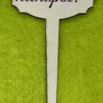 Díszítő beszúró - Nyomtatott fa nagy beszúrós tábla Boldog névnapot felirattal  14cm x 6,5cm