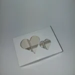 Fehér duplaszíves bonbon doboz – 6db-os