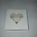 Fehér szíves bonbon doboz - 9db-os