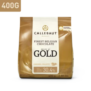 Callebaut belga csokoládé pasztilla – 30,4% Gold fehércsokoládé Karamellel 400g