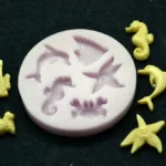 Fondant és marcián mintázó szilikon - Tengeri állatok 5db