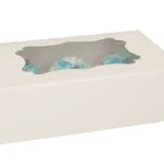 Funcakes Cupcake-Muffin 6db-os ablakos Box - Fehér