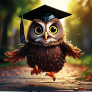 Ballagás bagoly (ugráló bagoly) szögletes 20x20cm