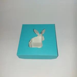 Kék húsvéti nyuszis bonbon doboz - 9db-os