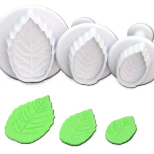 Kiszúró szett és mintázó - Rózsa levél, általános levél - 3 részes