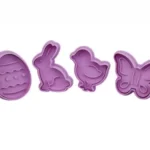 Kiszúró szett húsvéti  –pillangó, nyúl, csibe, tojás – 4db-os