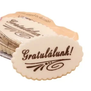 Marcipán tábla - Gratulálunk - Ovális 8g