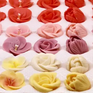 Marcipán vegyes virág Pro .- Közepes 4cm - (vegyes)