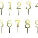 Torta beszúró szám arany