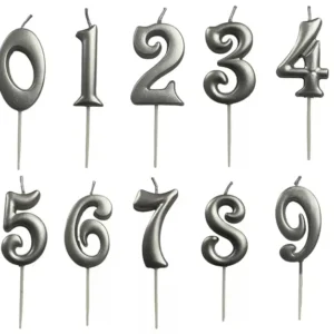 Számgyertya, Tortagyertya - Ezüst barokk