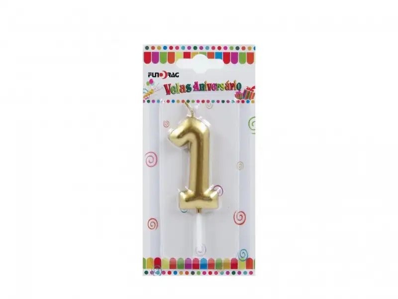 Számgyertya, Tortagyertya - arany 6cm - 9 - Image 2