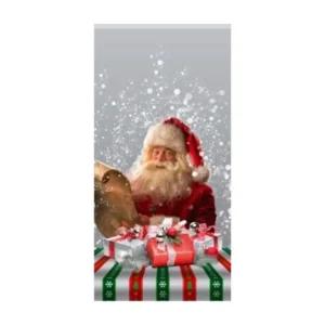 Mikulás zacskó szürke 15x35cm