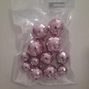 Torta beszúró 12 sb-os - Disco gömb rózsaszín