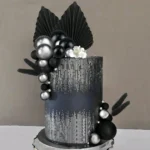 Torta beszúró szett 25 db-os - Fekete ezüst tortadekorációs szett