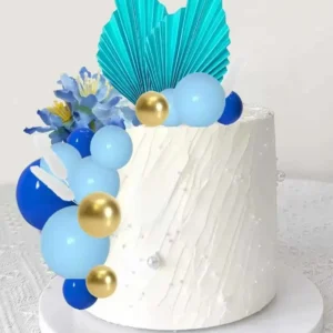 Torta beszúró szett 25 db-os - Kék vegyes tortadekorációs szett