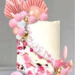 Torta beszúró szett 25 db-os - Rózsaszín, fehér, arany tortadekorációs szett