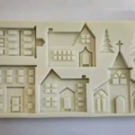 Szilikon fondant formázó - Karácsonyi templom és házikó
