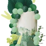 Torta beszúró szett 25 db-os - Zöld tortadekorációs szett