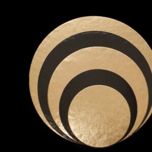 Tortaalátét Black and Gold kollekció – Vastag,  kerek 26 cm