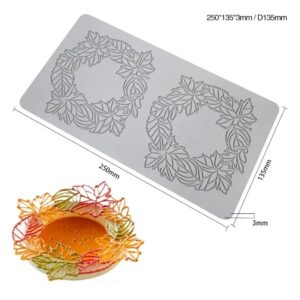 Szilikon ostya tuile készítő - Őszi levél koszorú