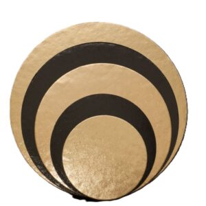 Tortaalátét Black and Gold kollekció – Vastag,  kerek 25 cm